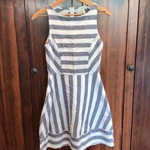 Navy blue and white dress